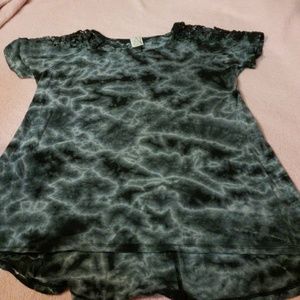 Blue tye dye top